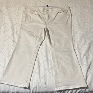 Torrid White Sky High Kick Boot Pants